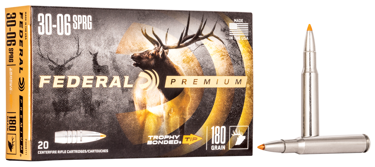 Federal Premium 30-06 Springfield 180gr Trophy Bonded Tip 20rd - Box or Case