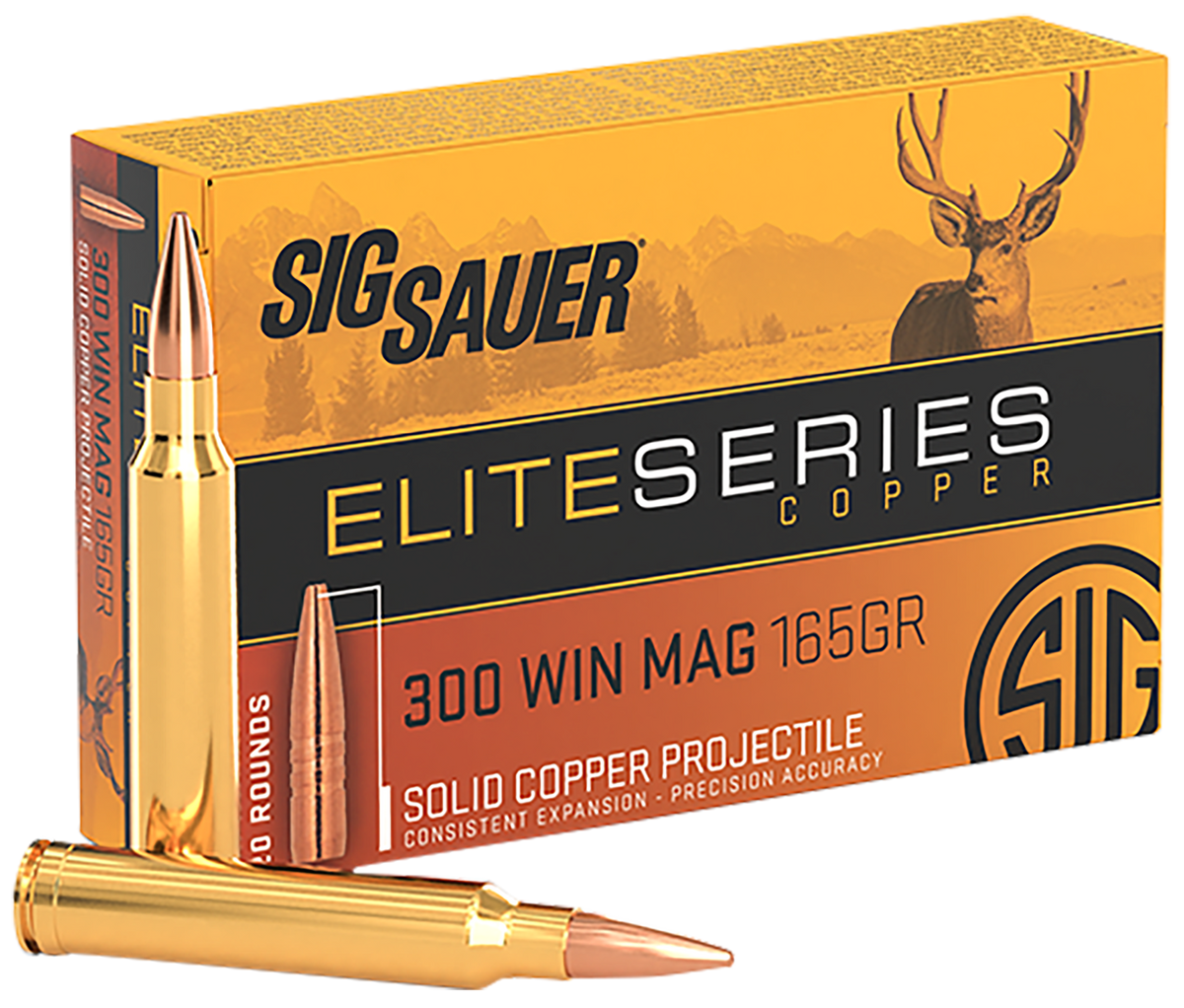 Sig Sauer Elite Copper Hunting 300 Win Mag 165gr Copper Solid 20rd - Box or Case