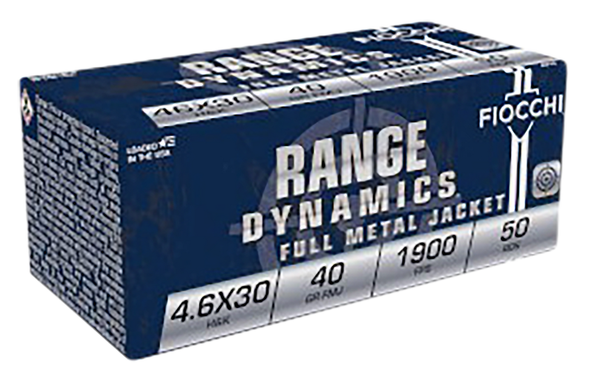 Fiocchi Range Dynamics 4.6x30mm H&K 40gr FMJ 50/Box - Box or Case