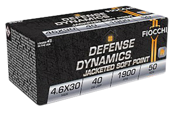 Fiocchi Defense Dynamics 4.6x30mm H&K 40gr Jacketed Soft Point - Box or Case