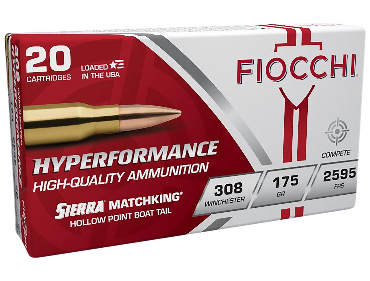 Fiocchi Hyperformance Compete 308 Win 175gr Sierra MatchKing BTHP 20-Rd - Box or Case
