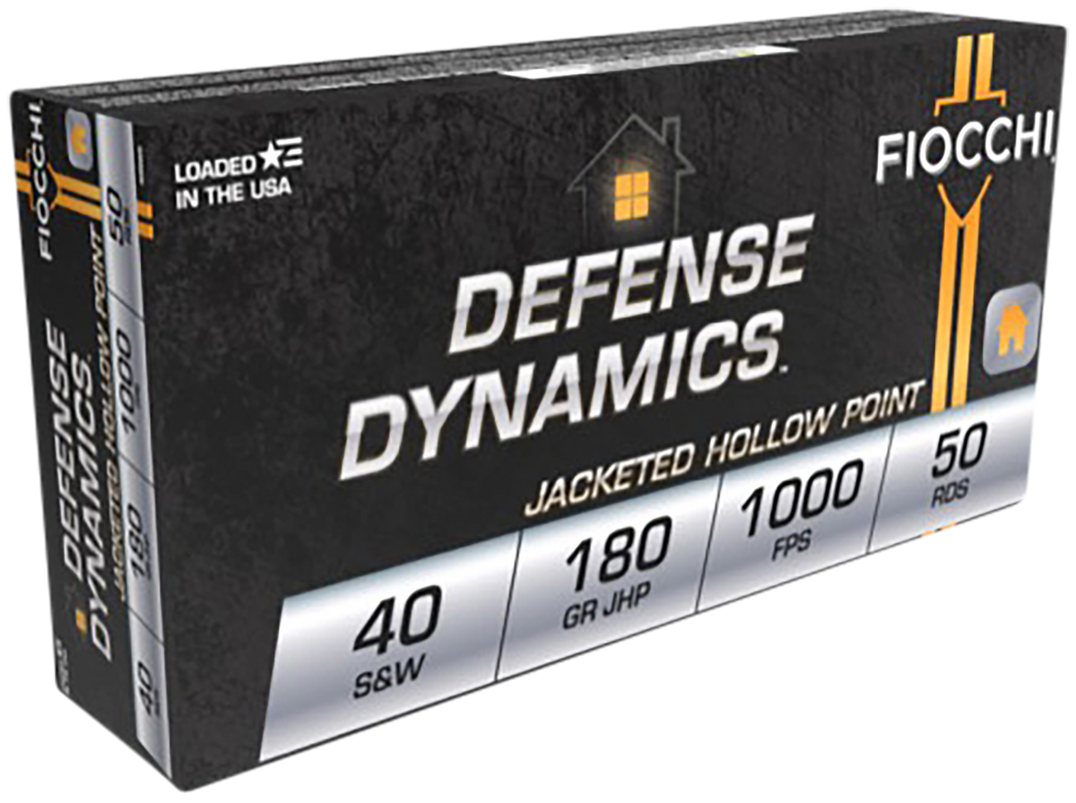 Fiocchi Defense Dynamics 40 S&W 180gr Jacketed Hollow Point 50 Bx/20 Cs - Box or Case