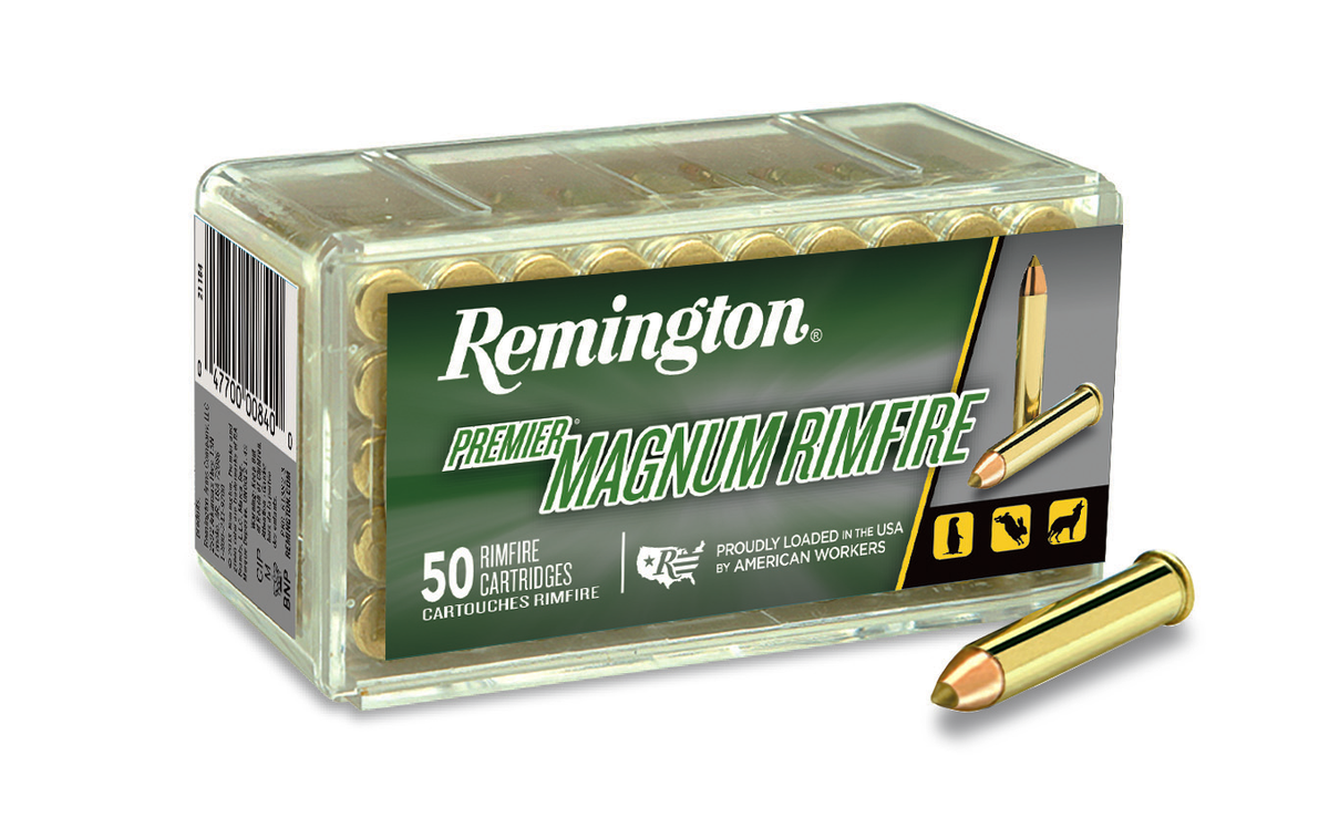 Remington Ammunition Premier Magnum Rimfire 22 WMR 33gr AccuTip V 50 Rd - Box or Case
