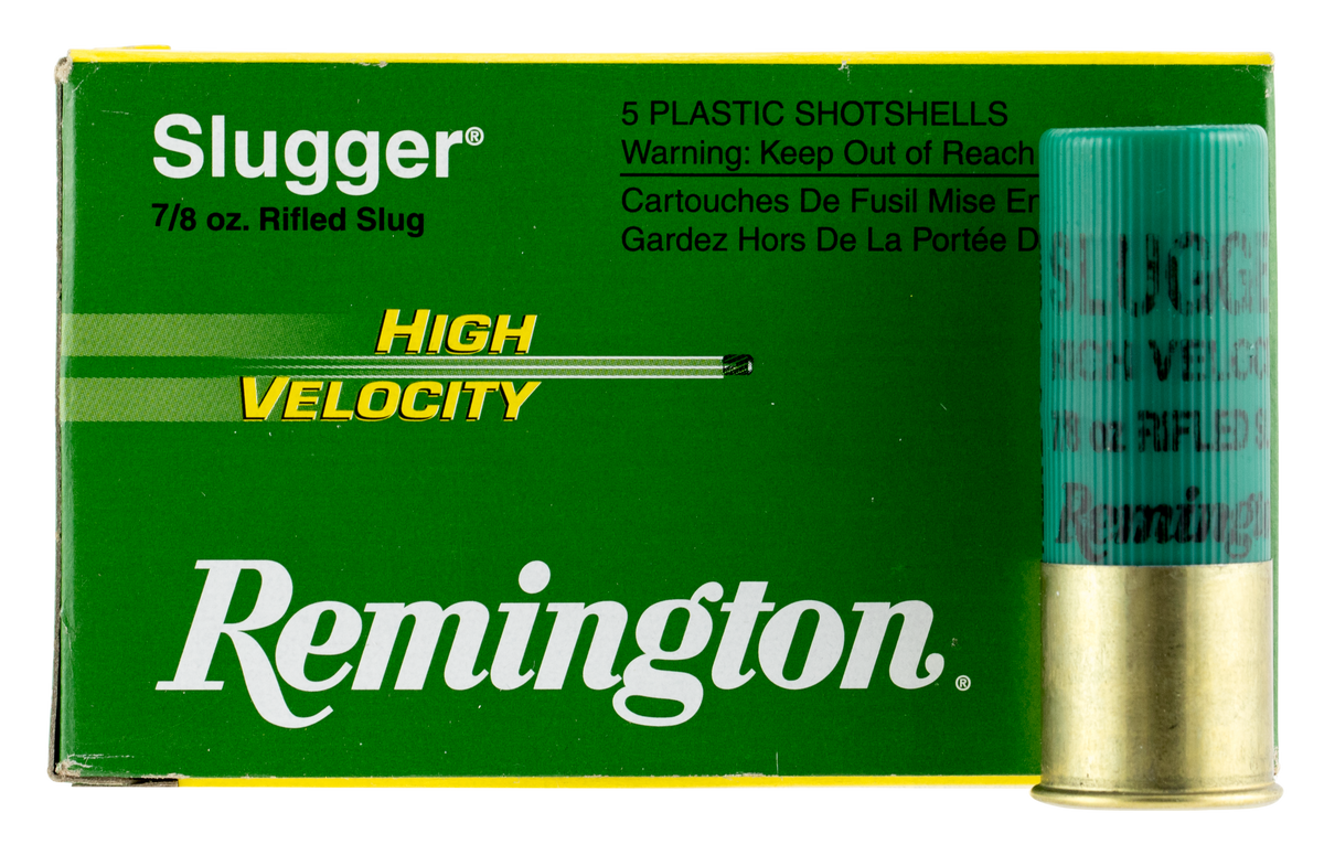 Remington Ammunition Slugger High Velocity 12 Gauge 3" 7/8 oz Rifled Slug 5 Rd - Box or Case
