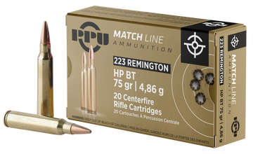 PPU Match 223 Rem 75gr HPBT 20 Bx/50 Cs - Box or Case
