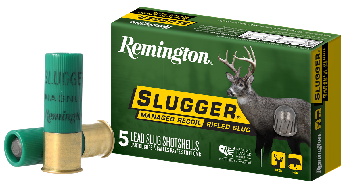Remington Ammunition Slugger Managed-Recoil 12 Gauge 2.75" 1 oz Rifled Slug 5 Rd - Box or Case