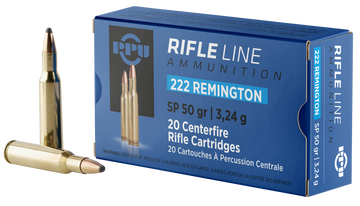 PPU PP222 Standard Rifle 222 Rem 50gr Soft Point - Box or Case