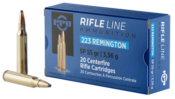 PPU PP223S Standard Rifle 223 Rem 55gr Soft Point - Box or Case