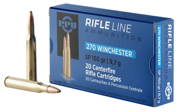 PPU PP2702 Standard Rifle 270 Win 150gr Soft Point - Box or Case