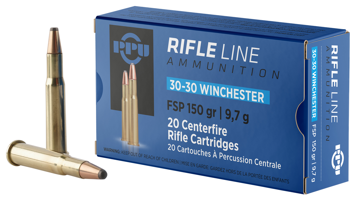 PPU PP30301 Standard Rifle 30-30 Win 150gr Flat Soft Point - Box or Case