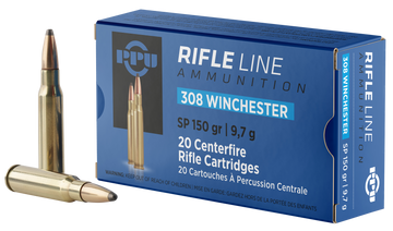 PPU PP3081 Standard Rifle 308 Win 150gr Soft Point - Box or Case