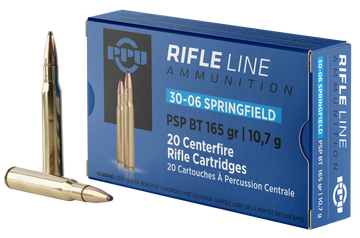 PPU PP30062 Standard Rifle 30-06 Springfield 165gr Pointed Soft Point (PSP) - Box or Case
