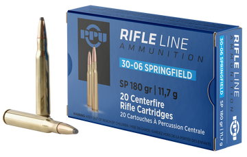 PPU Standard Rifle 30-06 Springfield 180gr Soft Point - Box or Case