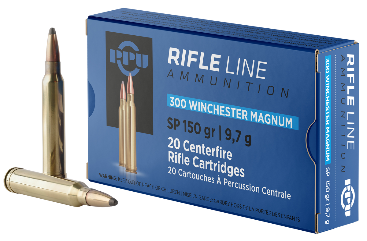 PPU PP3001 Standard Rifle 300 Win Mag 150gr Soft Point - Box or Case