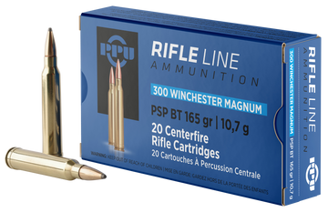 PPU PP3002 Standard Rifle 300 Win Mag 165gr Soft Point Boat Tail - Box or Case