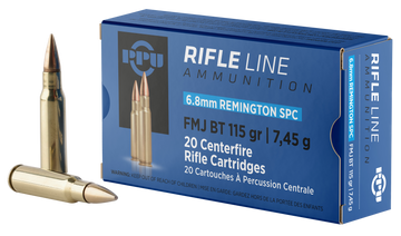 PPU PP68F Standard Rifle 6.8mm Rem SPC 115gr FMJBT 20rd - Box or Case