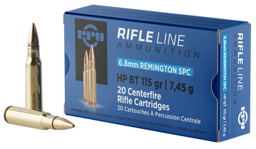 PPU PP68H Standard Rifle 6.8mm Rem SPC 115gr HPBT - Box or Case