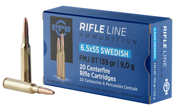 PPU Metric Rifle 6.5x55 Swedish 139gr FMJBT - Box or Case