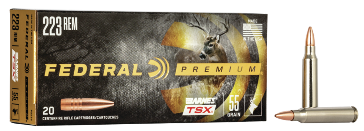Federal Premium 223 Rem 55gr Barnes TSX 20rd - Box or Case