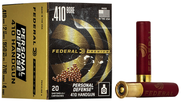 Federal Premium Personal Defense 410 Bore 2.50" 7/16 oz #4 Shot 20 Rd - Box or Case