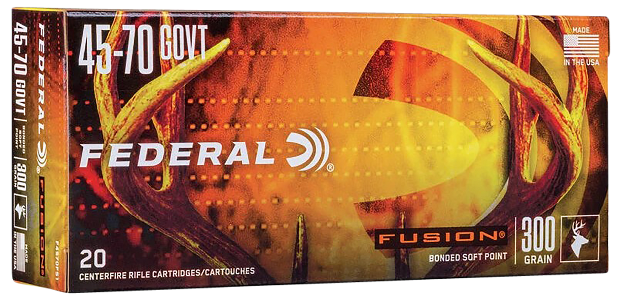 Federal Fusion 45-70 Government 300gr 20rd Bonded Soft Point - Box or Case