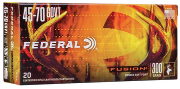 Federal Fusion 45-70 Government 300gr 20rd Bonded Soft Point - Box or Case