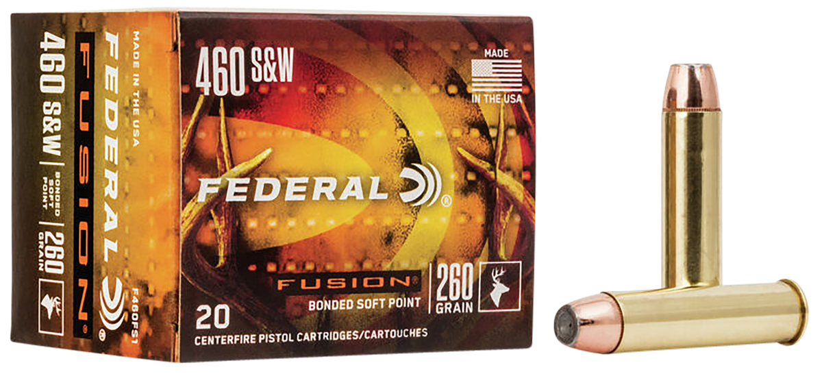 Federal Fusion Handgun 460 S&W Mag 260gr Fusion Soft Point 20rd - Box or Case