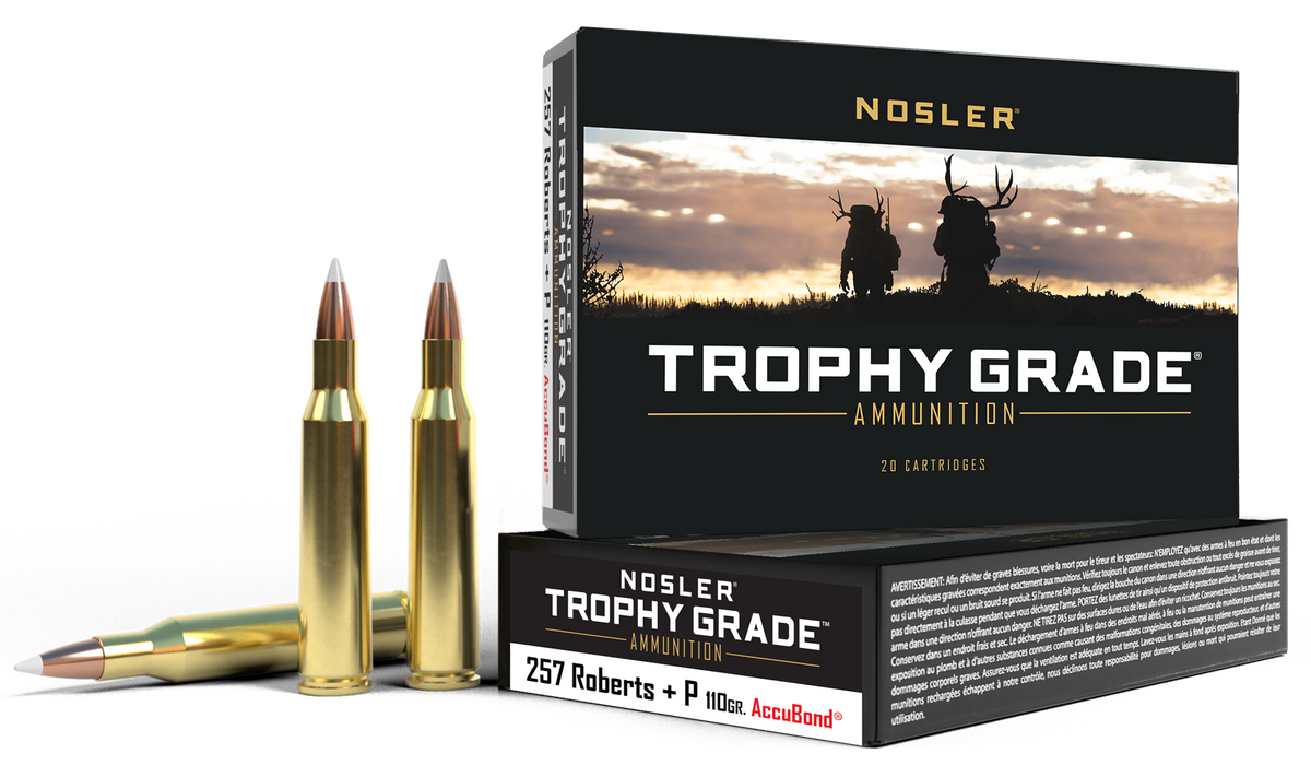 Nosler Trophy Grade 257 Roberts +P 110gr AccuBond 20-Rd - Box or Case