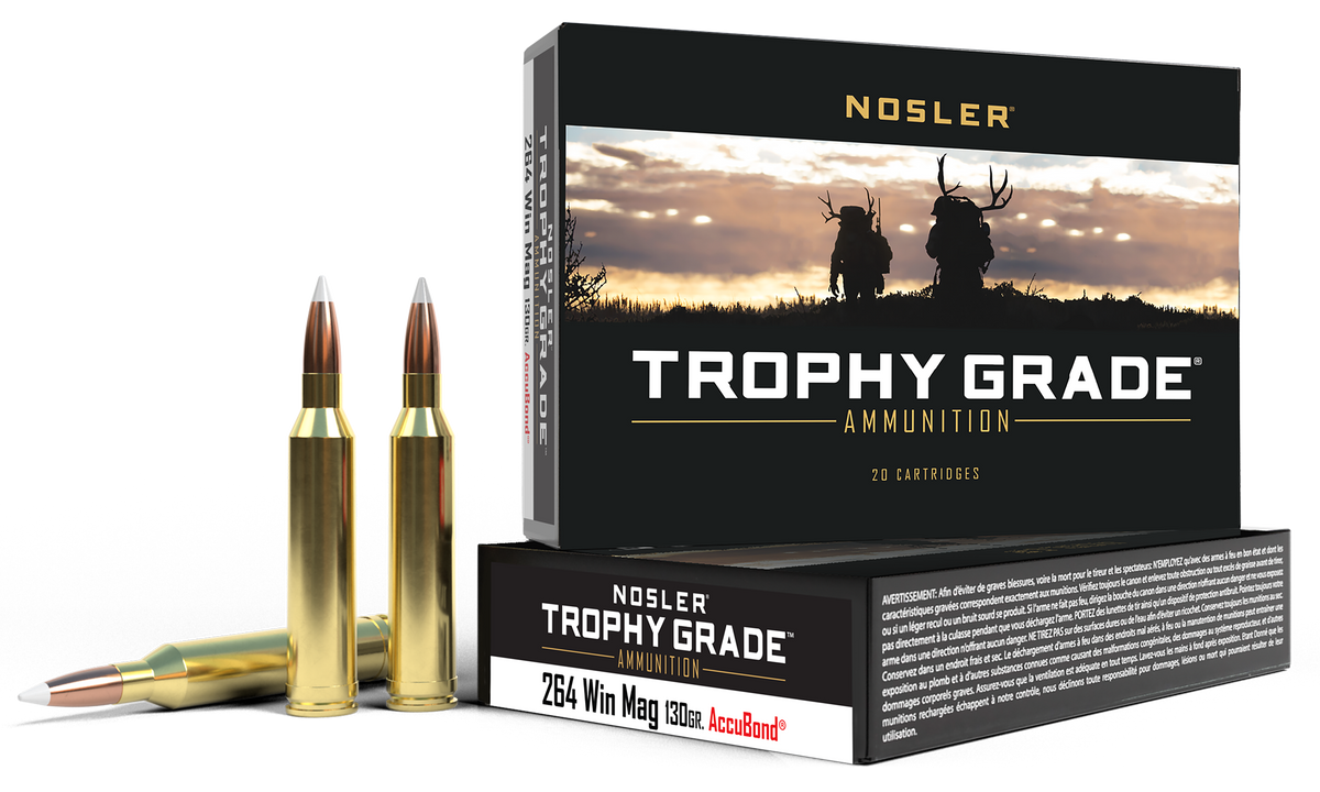 Nosler Trophy Grade 264 Win Mag 130gr AccuBond 20-Rd/Box - Box or Case