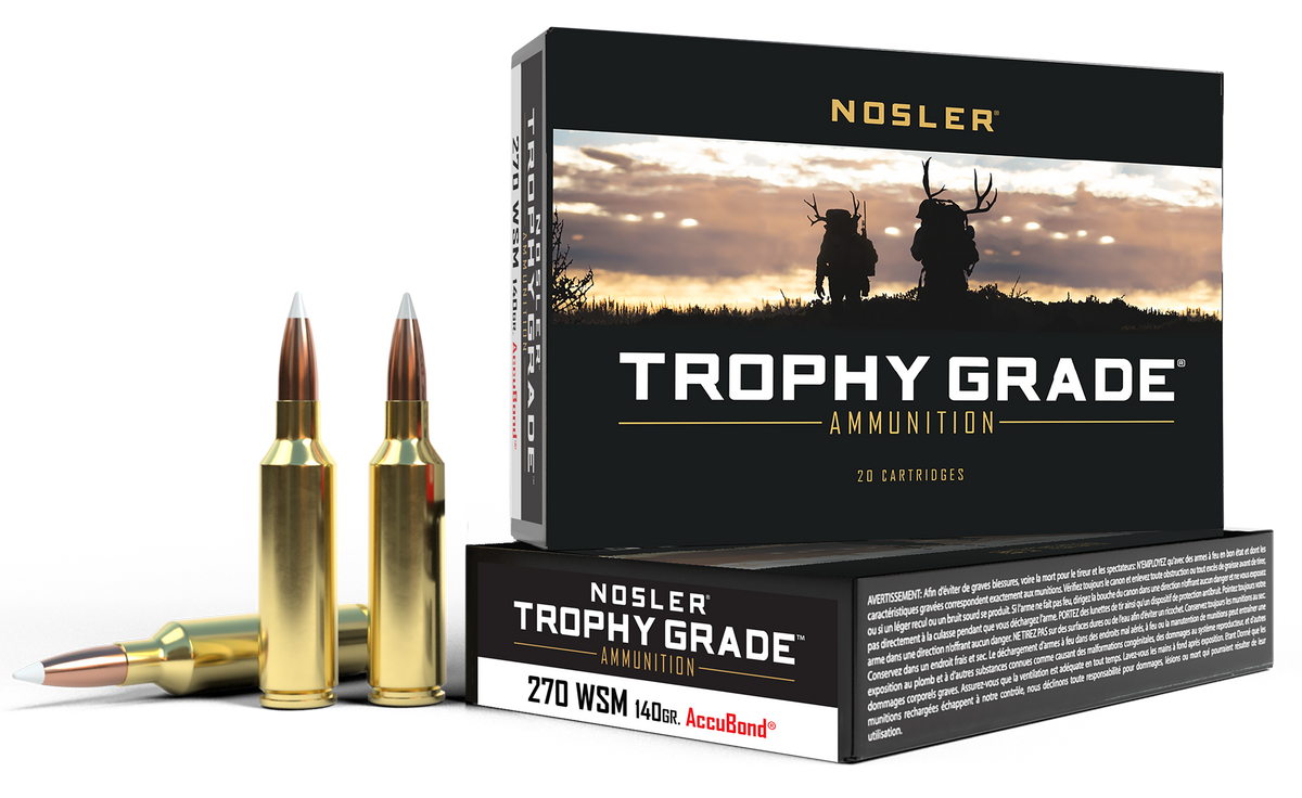 Nosler Trophy Grade 270 WSM 140gr AccuBond 20-Rd/Box - Box or Case