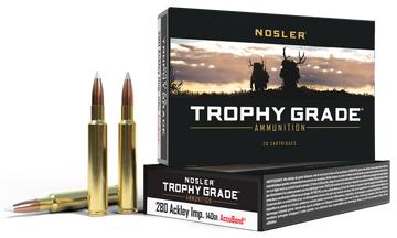 Nosler Trophy Grade 280 Ackley Improved 140gr AccuBond 20-Rd/Box - Box or Case
