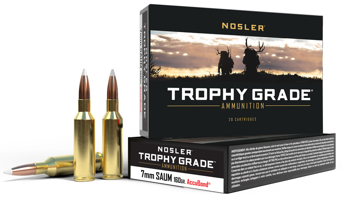 Nosler Trophy Grade 7mm Rem SA Ultra Mag 160gr Spitzer Partition 20-Rd/Box - Box or Case