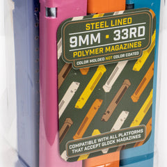 IMG Glock-Compatible 9mm Luger 33-Rd Magazine Merchandiser Pack - 13-Piece Assorted Colors