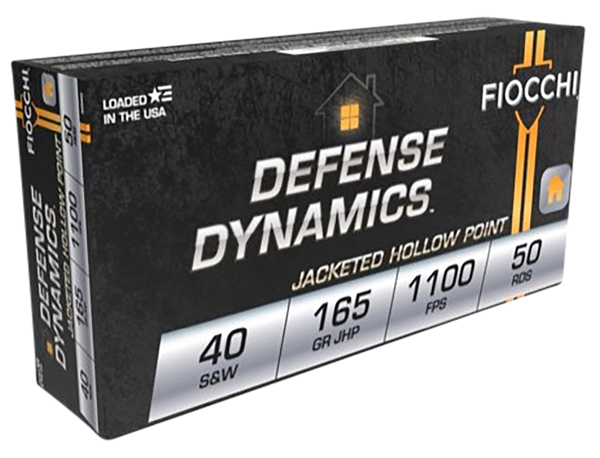 Fiocchi Defense Dynamics 40 S&W 165gr JHP 50/20 - Box or Case