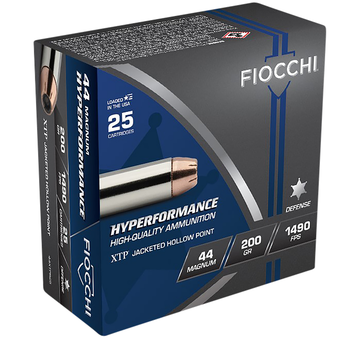 Fiocchi Hyperformance 44 Rem Mag 200gr Hornady XTP Hollow Point 25/Box - Box or Case