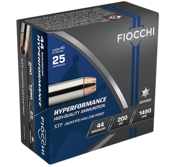 Fiocchi Hyperformance 44 Rem Mag 200gr Hornady XTP Hollow Point 25/Box - Box or Case