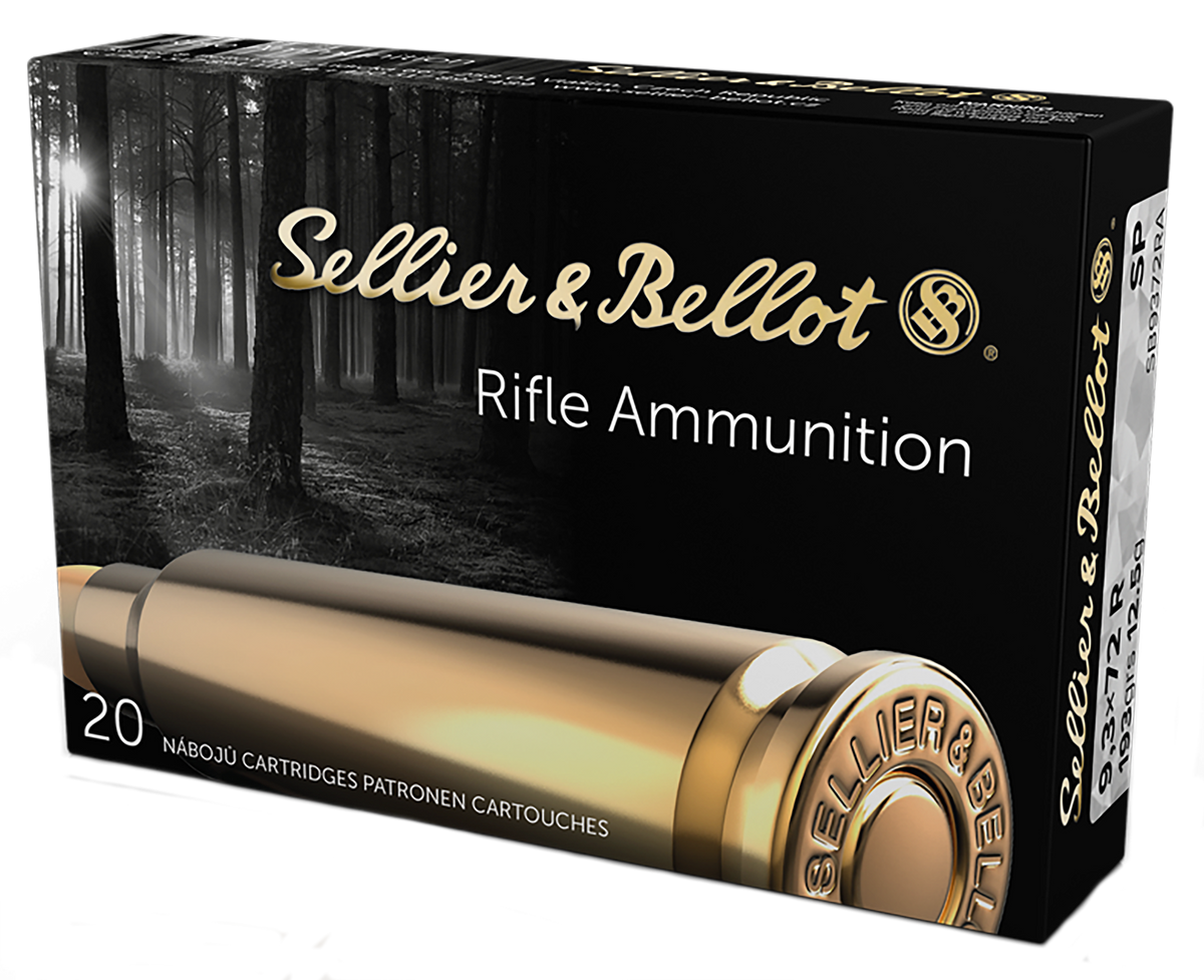 Sellier & Bellot SB9372RA 9.3x72R 193gr 20/Bx Soft Point Rifle Ammo - Box or Case