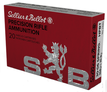 Sellier & Bellot SB3006D Rifle  30-06 Springfield 168 gr HPBT 20 Bx/ 20 Cs - Box or Case
