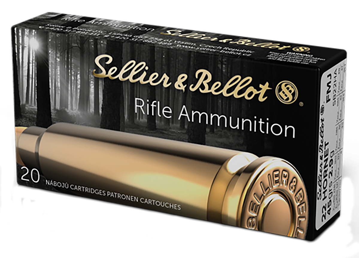 Sellier & Bellot SB22HA Rifle 22 Hornet 45gr FMJ 20 Rd - Box or Case