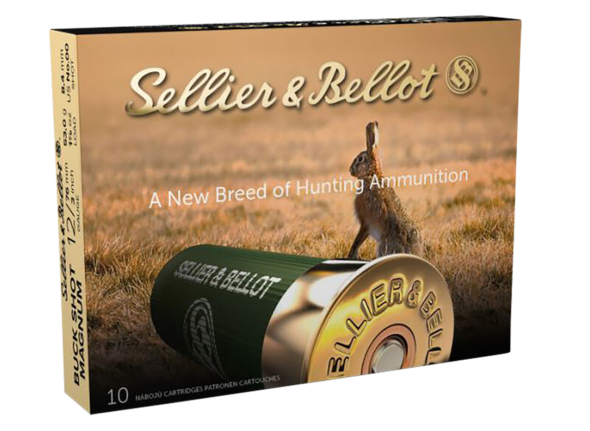 Sellier & Bellot SB12BSA 12 Gauge 3" 15 Pellet 00 Buckshot 1 7/8 oz 10 Rd/Box - Box or Case