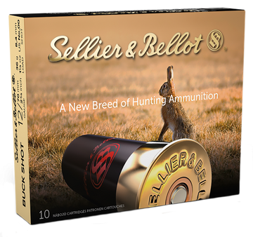 Sellier & Bellot SB12BSE Hunting 12 Gauge 2.75" 12 Pellets 00 Buck 1-1/4 oz 10 Rd Shotshell - Box or Case