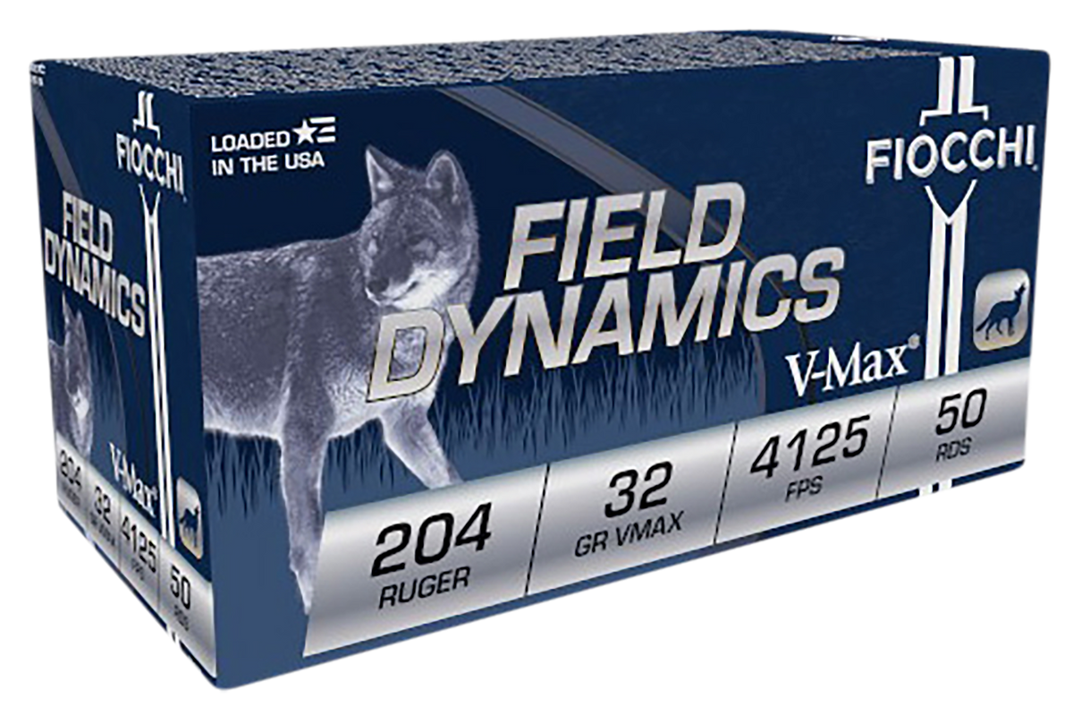 Fiocchi Field Dynamics 204 Ruger 32gr V-Max - Box or Case