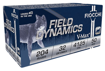Fiocchi Field Dynamics 204 Ruger 32gr V-Max - Box or Case