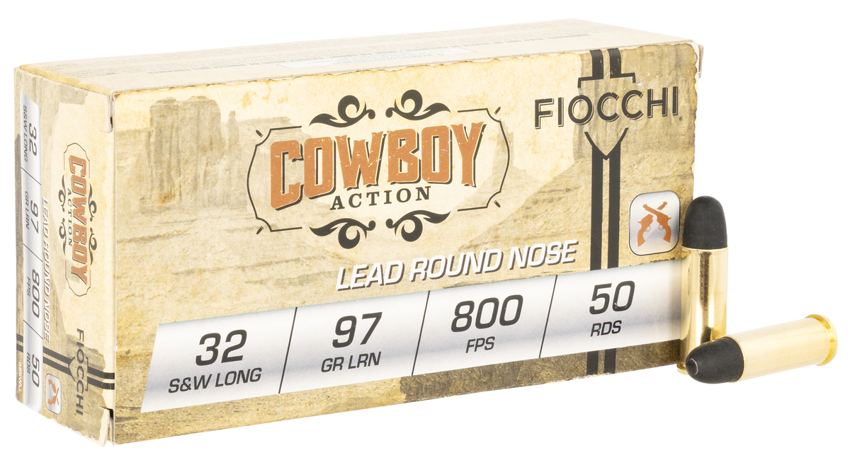 Fiocchi Cowboy Action 32 S&W Long 97gr Lead Flat Point - Box or Case