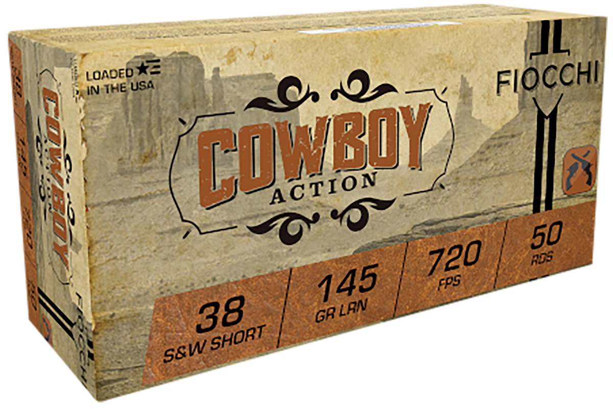 Fiocchi Cowboy Action 38 S&W Short 145gr Lead Round Nose - Box or Case