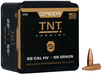 Speer TNT .22 Cal .224 55 gr Jacketed Hollow Point 100 Per Box
