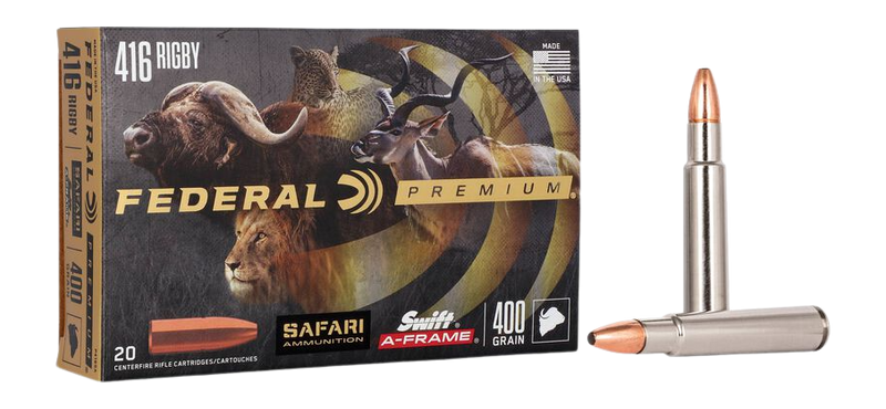 Federal Premium Safari Cape-Shok 416 Rigby 400 gr Swift A-Frame - Box or Case