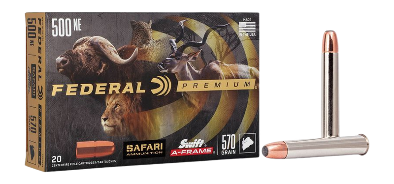 Federal Premium Safari Cape-Shok 500 Nitro Express 570gr Swift A-Frame - Box or Case