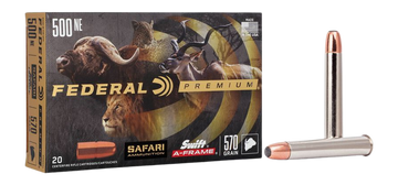 Federal Premium Safari Cape-Shok 500 Nitro Express 570gr Swift A-Frame - Box or Case