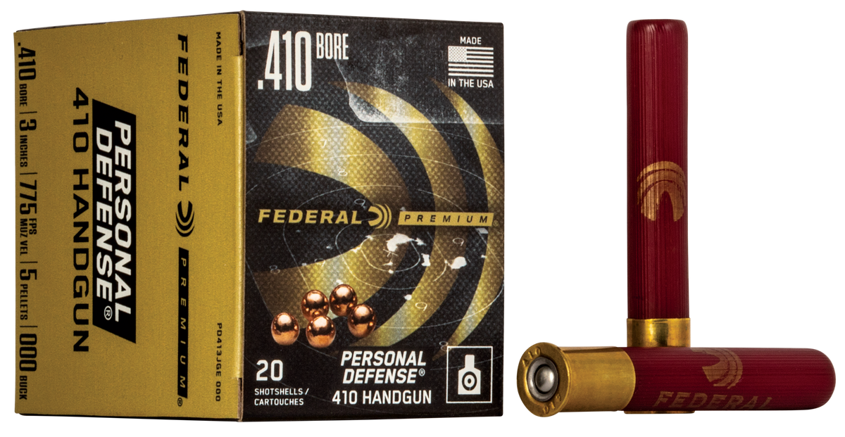 Federal Premium Personal Defense 410 Gauge 3" 5 Pellets 000 Buck - Box or Case